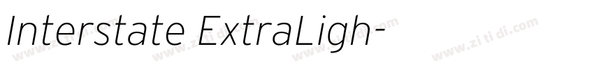 Interstate ExtraLigh字体转换